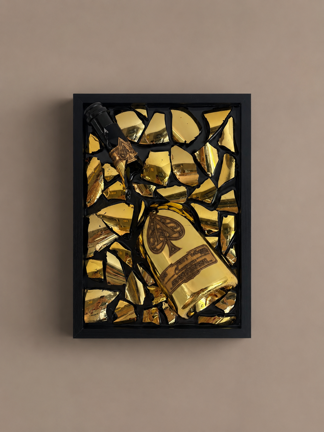 Broken Bottle Art Champagne