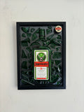 Zerbrochene Flaschenkunst Jägermeister
