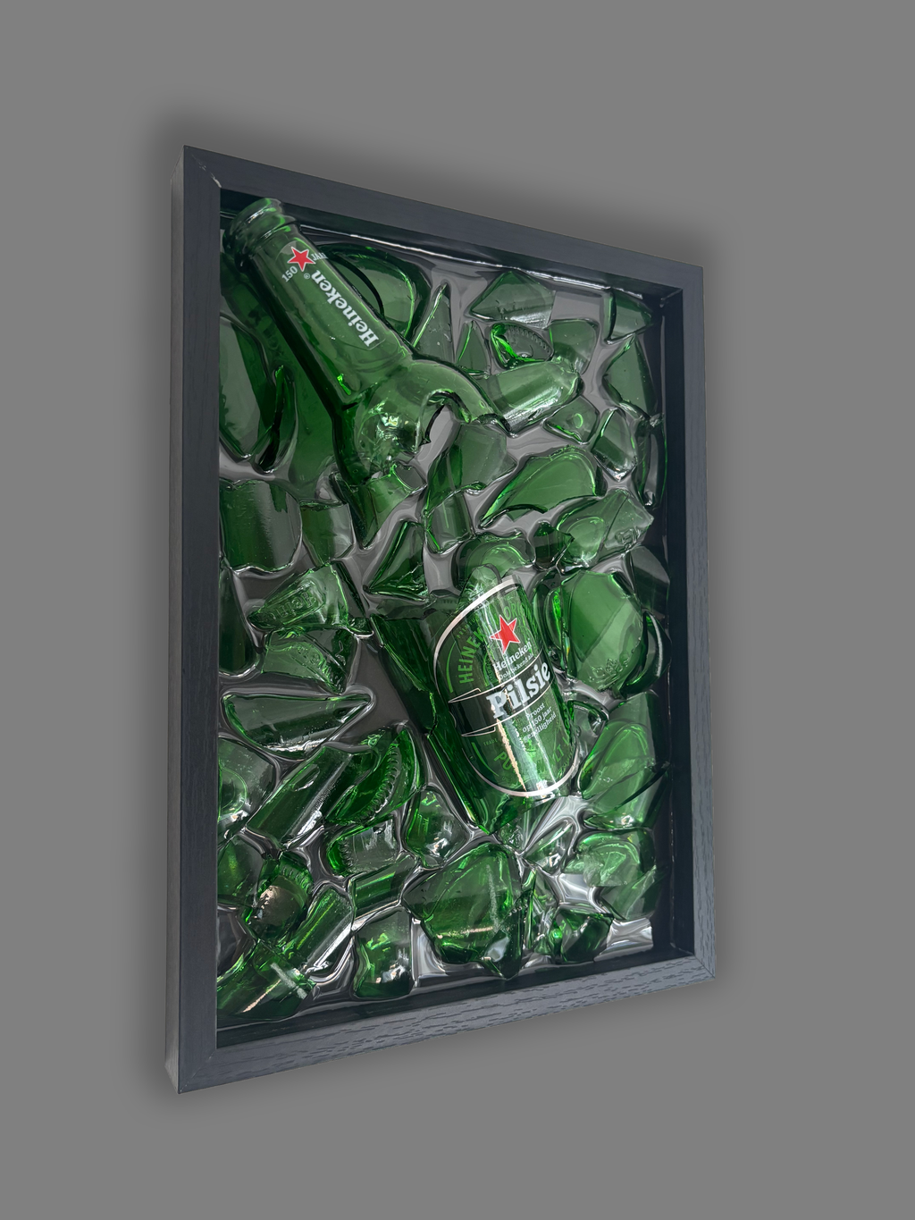 Broken Bottle Art Heineken