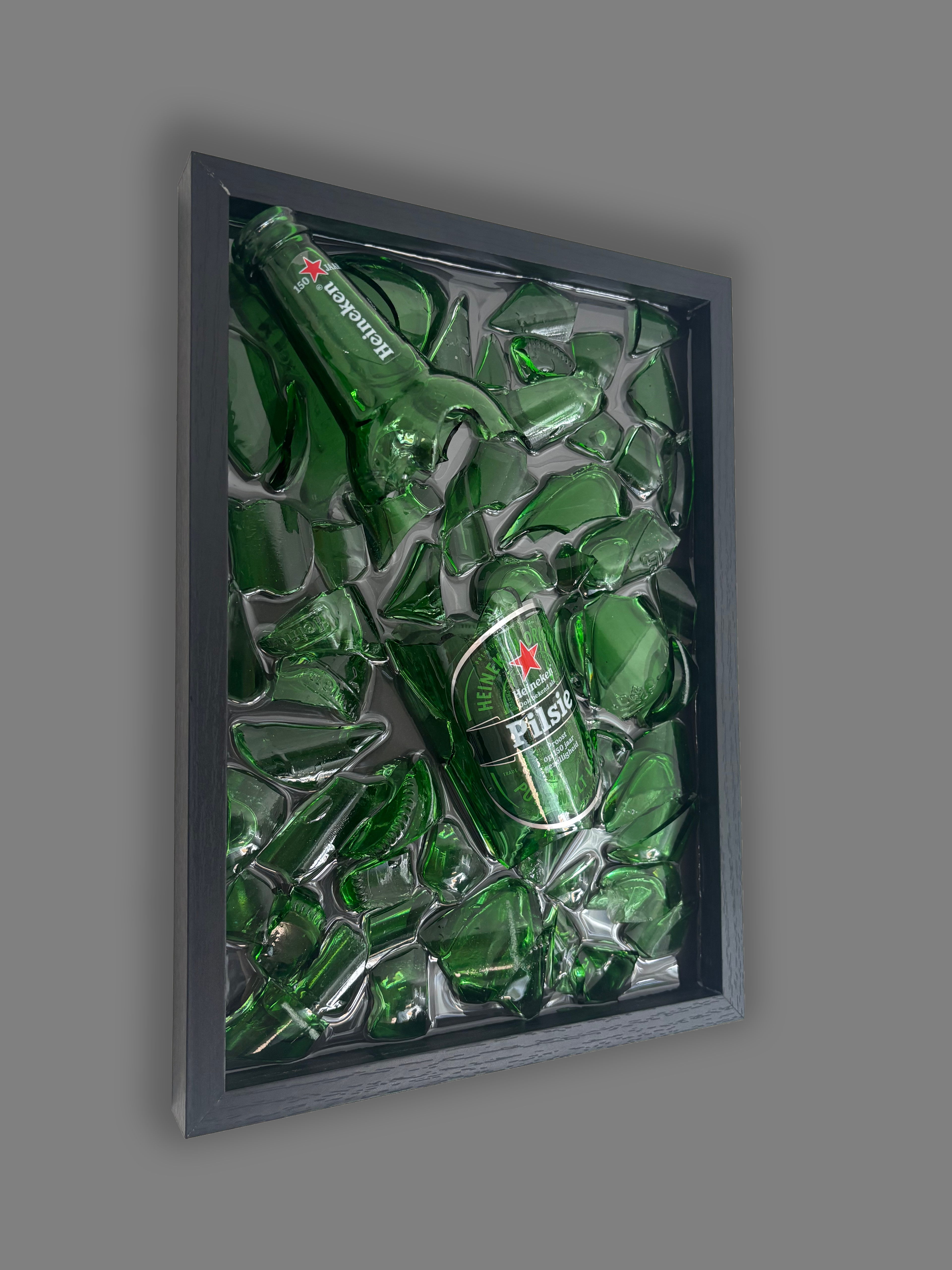 Broken Bottle Art Heineken
