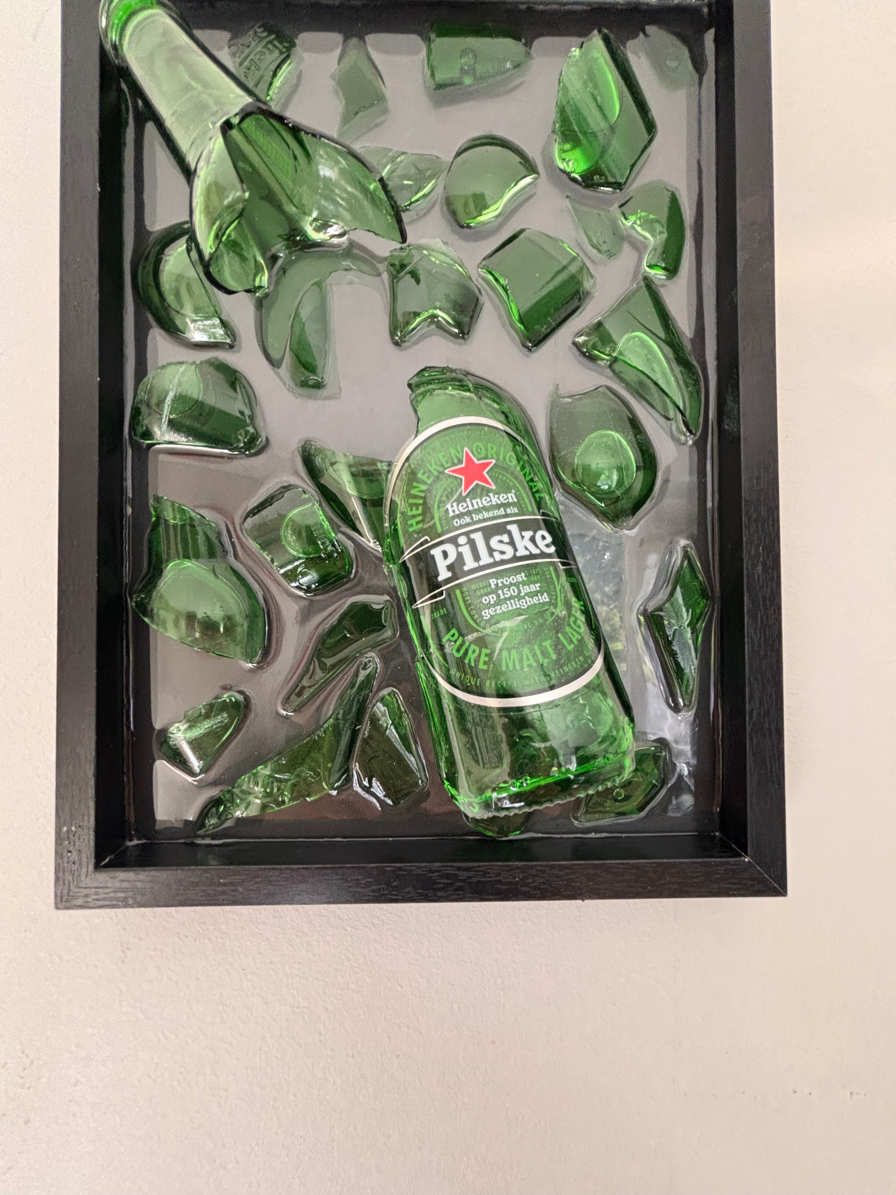 Broken Bottle Art Heineken