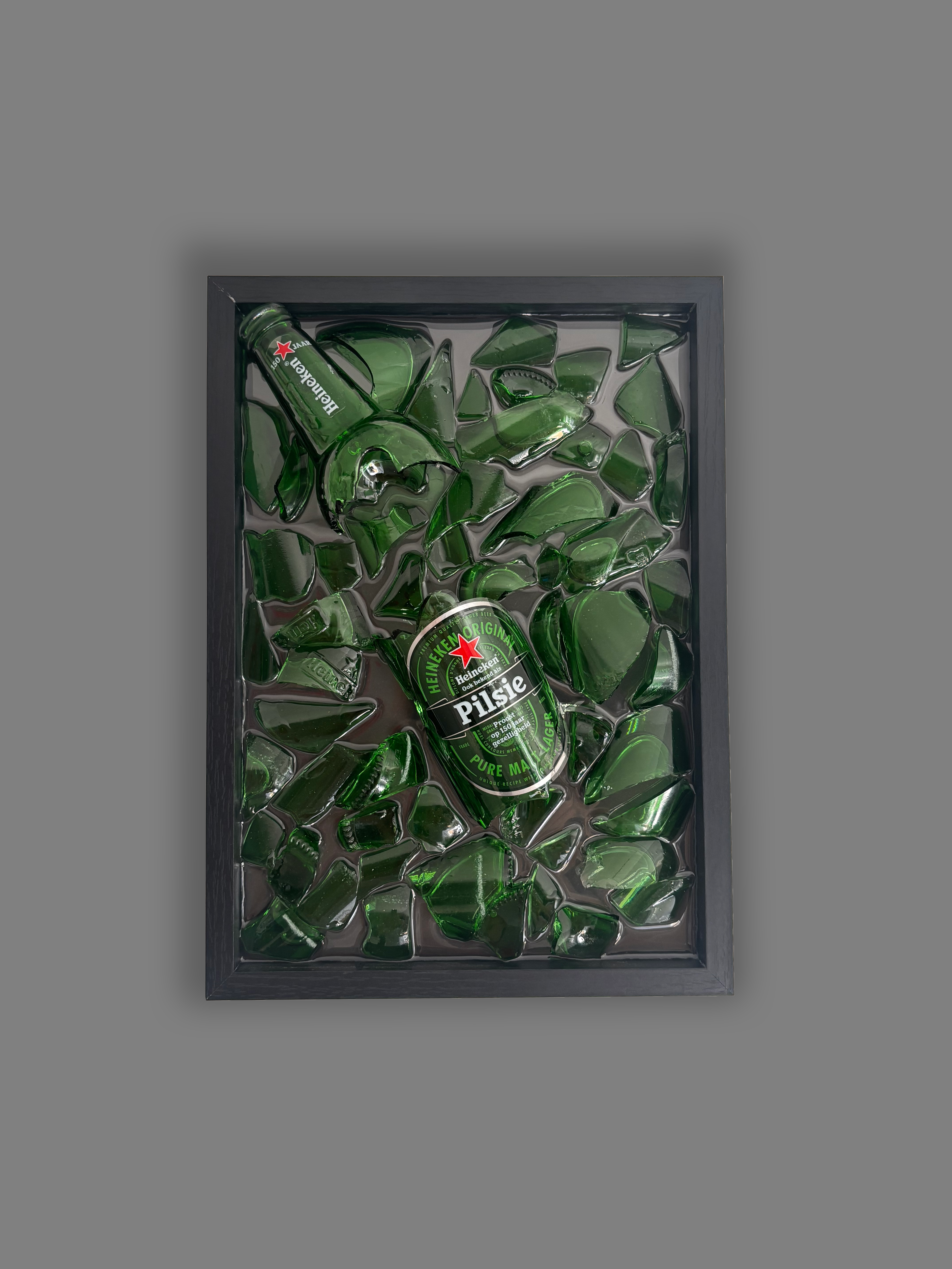 Broken Bottle Art Heineken